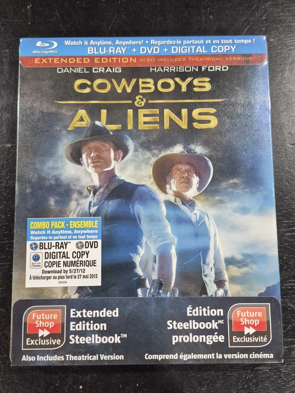 Cowboys & Aliens Steelbook Blu-Ray Future Shop Exclusive Extended Edition Rare